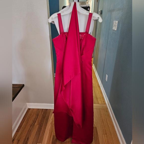 Red Prom Dress Michaelangelo size 4 - Picture 6 of 12